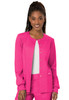 Revolution by Cherokee Workwear Women's Snap Front Solid Scrub Jacket In Electric Pink