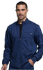 Revolution by Cherokee Workwear Men's Zip Up Solid Scrub Jacket In Navy