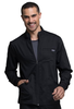 Revolution by Cherokee Workwear Men's Zip Up Solid Scrub Jacket In Black