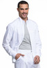 Revolution by Cherokee Workwear Men's Zip Up Solid Scrub Jacket In White
