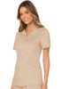 Revolution by Cherokee Workwear Women's Mock Wrap Solid Scrub Top In Khaki