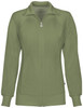 Infinity by Cherokee Women's Zip Front Warm-Up Solid Scrub Jacket In Olive