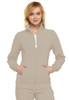 Infinity by Cherokee Women's Zip Front Warm-Up Solid Scrub Jacket In Khaki