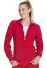 Infinity by Cherokee Women's Zip Front Warm-Up Solid Scrub Jacket In Red