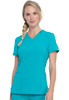 Infinity by Cherokee Women's V-Neck Solid Scrub Top In Teal