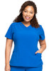 Infinity by Cherokee Women's V-Neck Solid Scrub Top In Royal