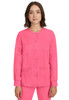 HH Works by Healing Hands Women's Megan Button Front Solid Scrub Jacket In Carnation Pink