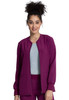 Cherokee Allura Zip Front Jacket In Wine