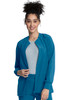 Cherokee Allura Zip Front Jacket In Caribbean Blue