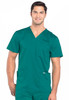 Revolution by Cherokee Workwear Men's V-Neck Utility Solid Scrub Top In Hunter