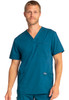 Revolution by Cherokee Workwear Men's V-Neck Utility Solid Scrub Top In Caribbean