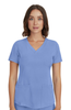 HH Works by Healing Hands Women's Monica V-Neck Solid Scrub Top In Ceil