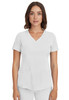 HH Works by Healing Hands Women's Monica V-Neck Solid Scrub Top In White