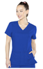Insight by Med Couture Women's Doubled Pocket Solid Scrub Top In Royal