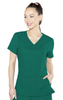 Insight by Med Couture Women's Doubled Pocket Solid Scrub Top In Hunter
