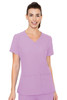 Insight by Med Couture Women's Doubled Pocket Solid Scrub Top In Lilac