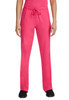 HH Works by Healing Hands Women's Rebecca Drawstring Flare Scrub Pant In Carnation Pink