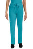 HH Works by Healing Hands Women's Rebecca Drawstring Flare Scrub Pant In Teal