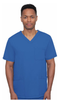 HH Works by Healing Hands Men's Matthew V-Neck Solid Scrub Top in Royal