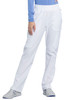 Infinity by Cherokee Women's Mid Rise Tapered Leg Pull-On Scrub Pant In White