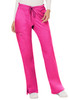 Revolution by Cherokee Workwear Women's Drawstring Flare Scrub Pant In Electric Pink