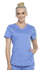 Revolution by Cherokee Workwear Women's V-Neck Solid Scrub Top In Ceil