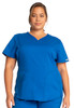 Revolution by Cherokee Workwear Women's V-Neck Solid Scrub Top In Royal