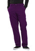 Infinity by Cherokee Men's Zip Fly Cargo Scrub Pant In Eggplant