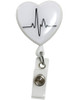 Prestige Medical Retracteze Badge/ID Holder Clip in White EKG