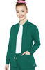 Insight by Med Couture Women's Warm Up Solid Scrub Jacket In Hunter