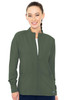 Insight by Med Couture Women's Warm Up Solid Scrub Jacket In Olive