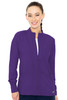 Insight by Med Couture Women's Warm Up Solid Scrub Jacket In Grape