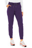 Med Couture scrub pant yoga jogger rib-knit cotton feeling soft fabric in Eggplant