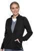 Raglan Touch by Med Couture full front zip up scrub jacket in Black