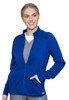 Raglan Touch by Med Couture full front zip up scrub jacket in Royal