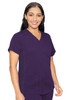 Med Couture Kerri V-Neck scrub top 7459 Touch in Eggplant