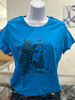 Printed t-shirt in Nurse Strong on Blue Tee