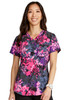 Cherokee V-Neck Tuckable Print Top CK664 Brilliant Botanicals