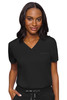Med Couture Touch Collection V-Neck Tuckable Top 7448 in Black