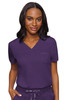 Med Couture Touch Collection V-Neck Tuckable Top 7448 in Eggplant