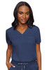 Med Couture Touch Collection V-Neck Tuckable Top 7448 in Navy