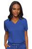 Med Couture Touch Collection V-Neck Tuckable Top 7448 in Royal