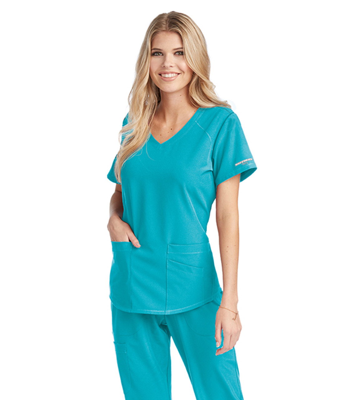 Buy Skechers Womens Square Neck Nursing Scrub Top for $21.95