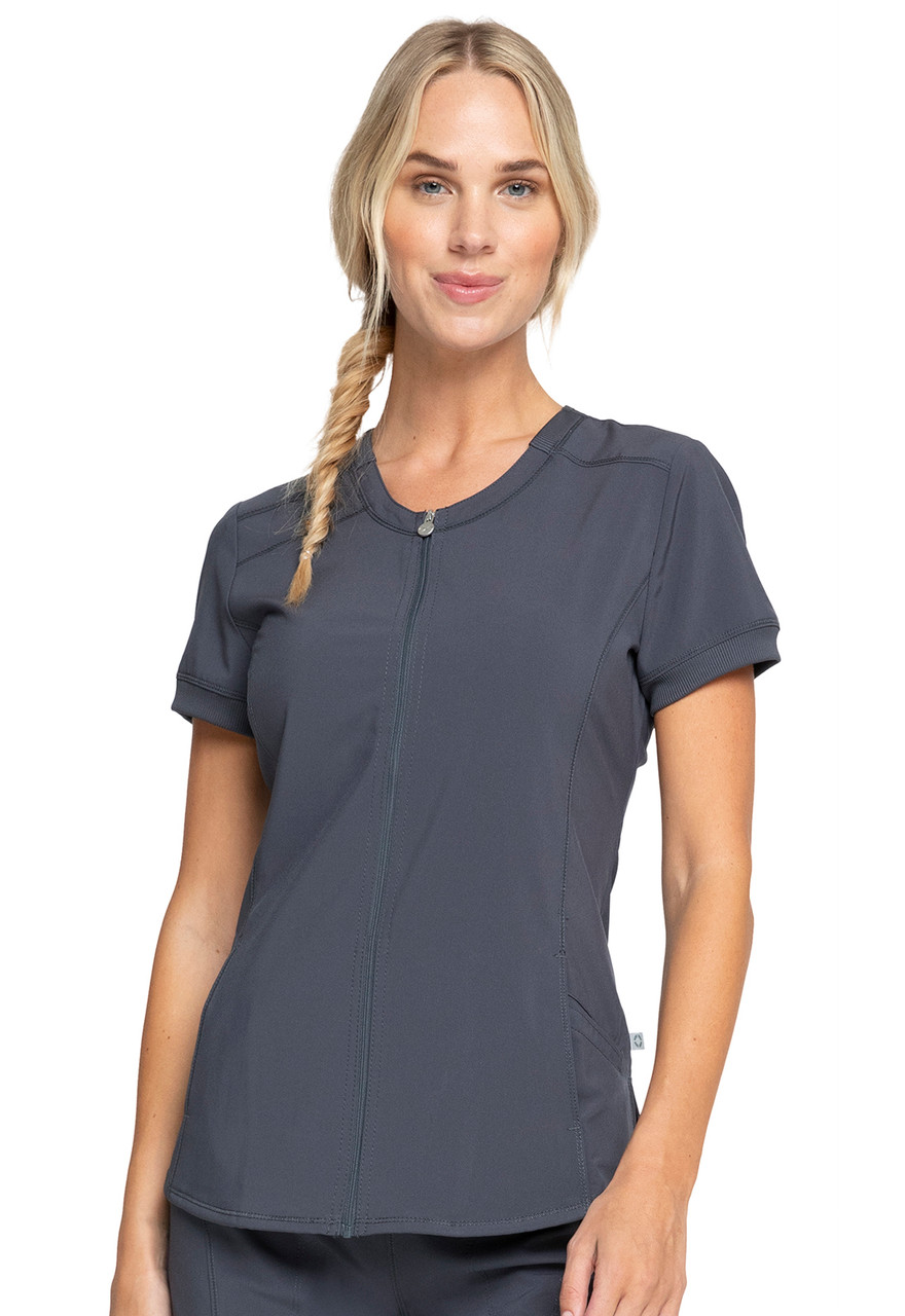 Cherokee Infinity Zip Front V-Neck CK810A