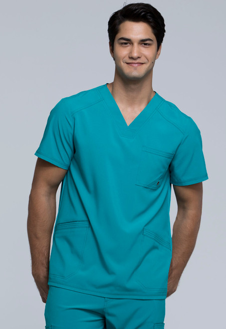 Infinity for MEN : Antimicrobial Protection V Neck Scrub Top for Men