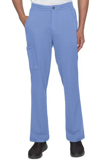 HH Works by Healing Hands Men's Ryan Zip Fly Slim Scrub Pant In Ceil