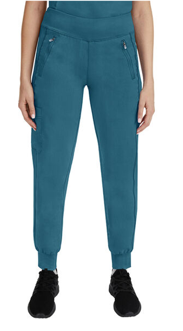 Women's Tara Jogger Yoga Scrub Pant in Caribbean Blue