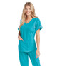 Skechers Scrubs Vitality 3 Pocket Virtual V-Neck Top Women In New Turquoise