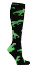 Footwear by Cherokee Men's Bold Print Compression Sock In T-Rex