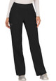 Revolution by Cherokee Workwear Women's Elastic Waistband Cargo Pull-On Scrub Pant In Black